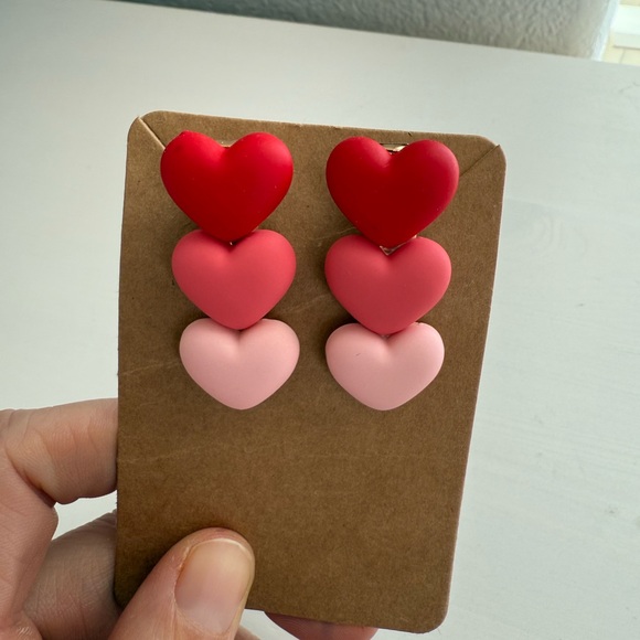 3 Heart Shaped Hair Clips - Pink and Red for Adults & Kids - Picture 2 of 6